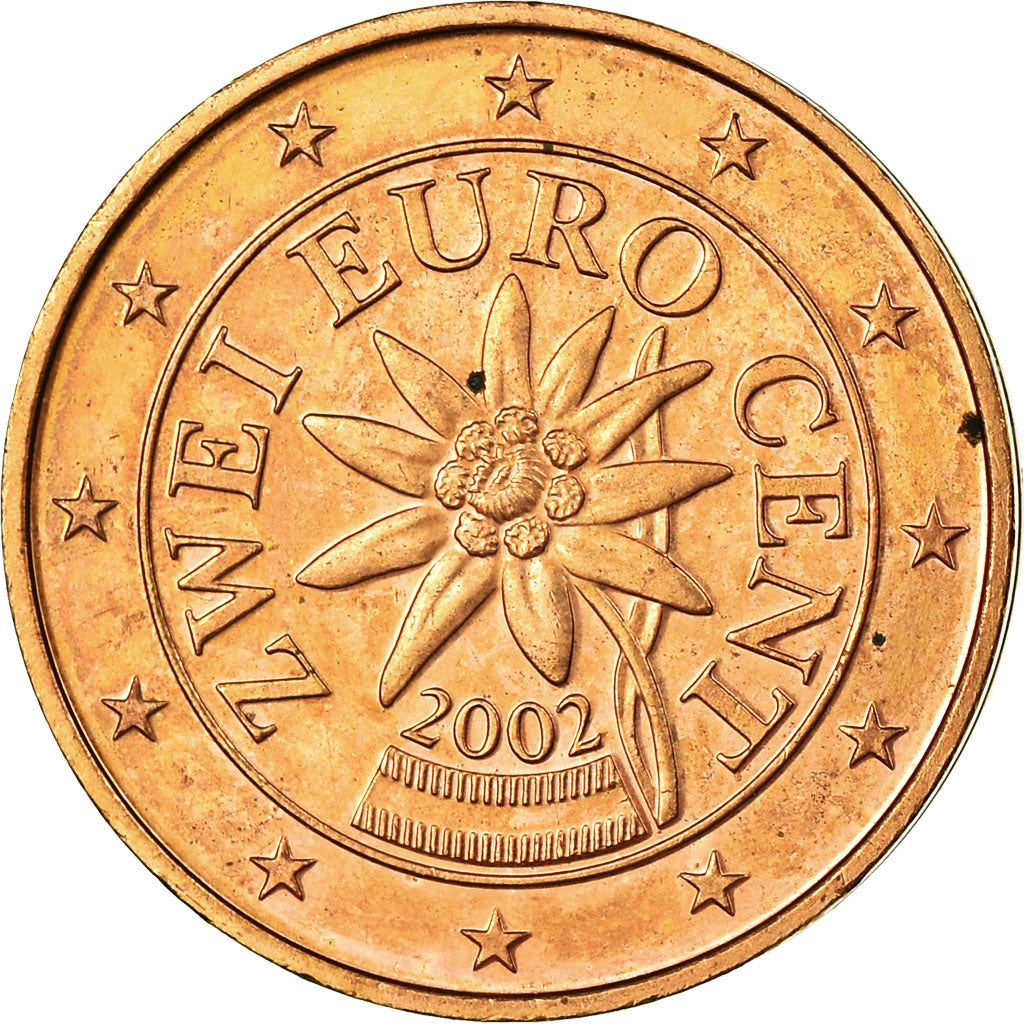 Austria, 2 Euro Cent, 2002, MS(63), Copper Plated Steel, KM:3083