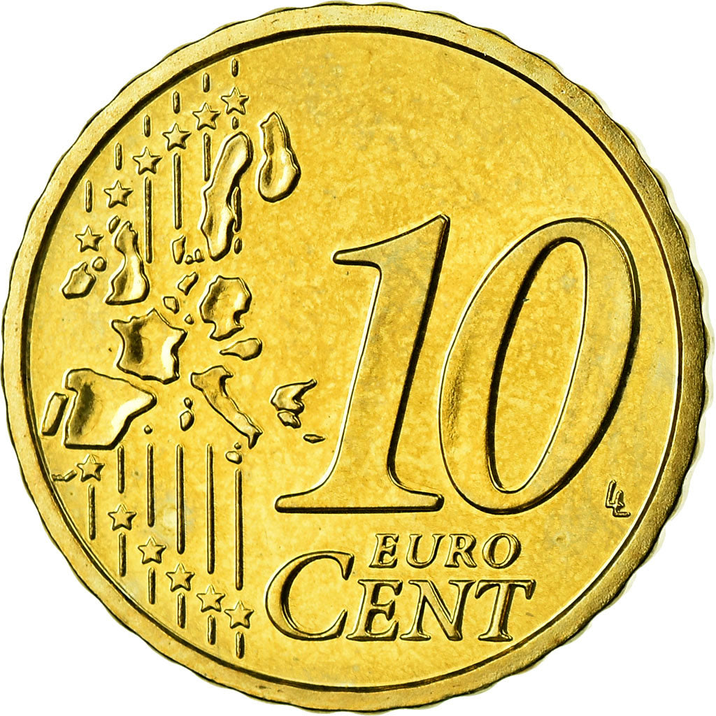 Austria, 10 Euro Cent, 2003, SC, Latón, KM:3085