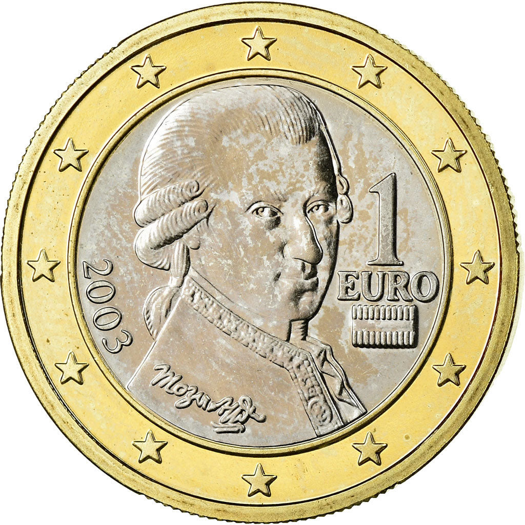 Austria, Euro, 2003, MS(63), Bi-Metallic, KM:3088