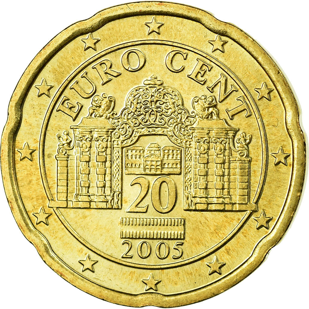Oostenrijk, 20 Euro Cent, 2005, UNC-, Tin, KM:3086