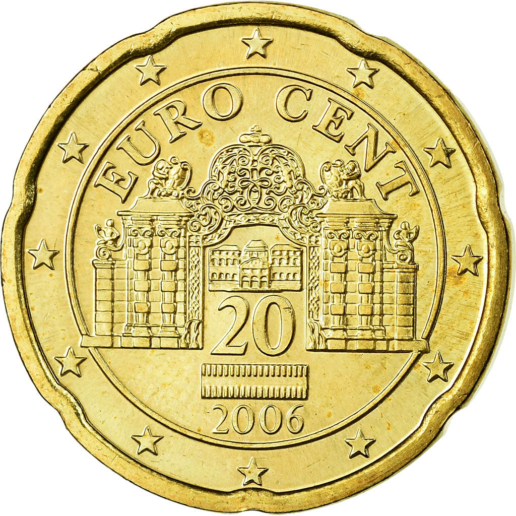 Oostenrijk, 20 Euro Cent, 2006, UNC-, Tin, KM:3086
