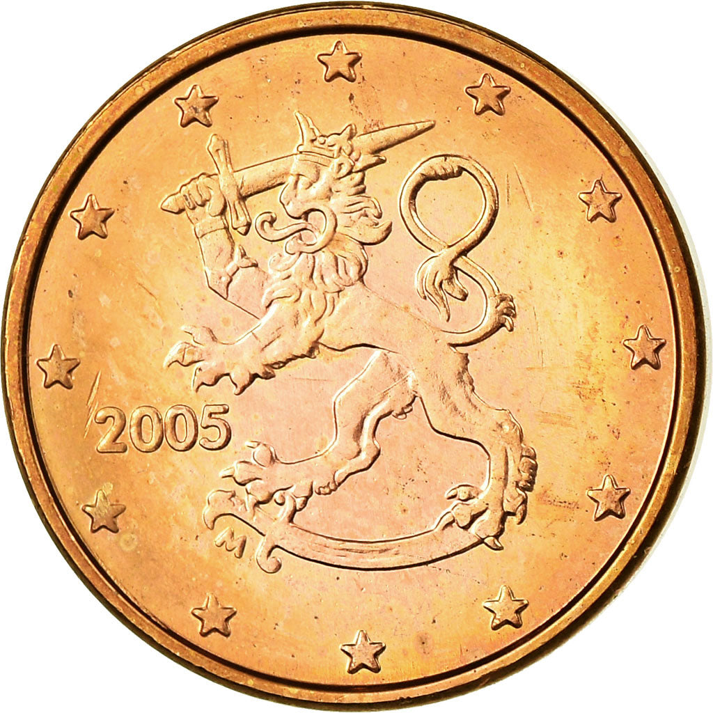 Finland, Euro Cent, 2005, MS(63), Copper Plated Steel, KM:98