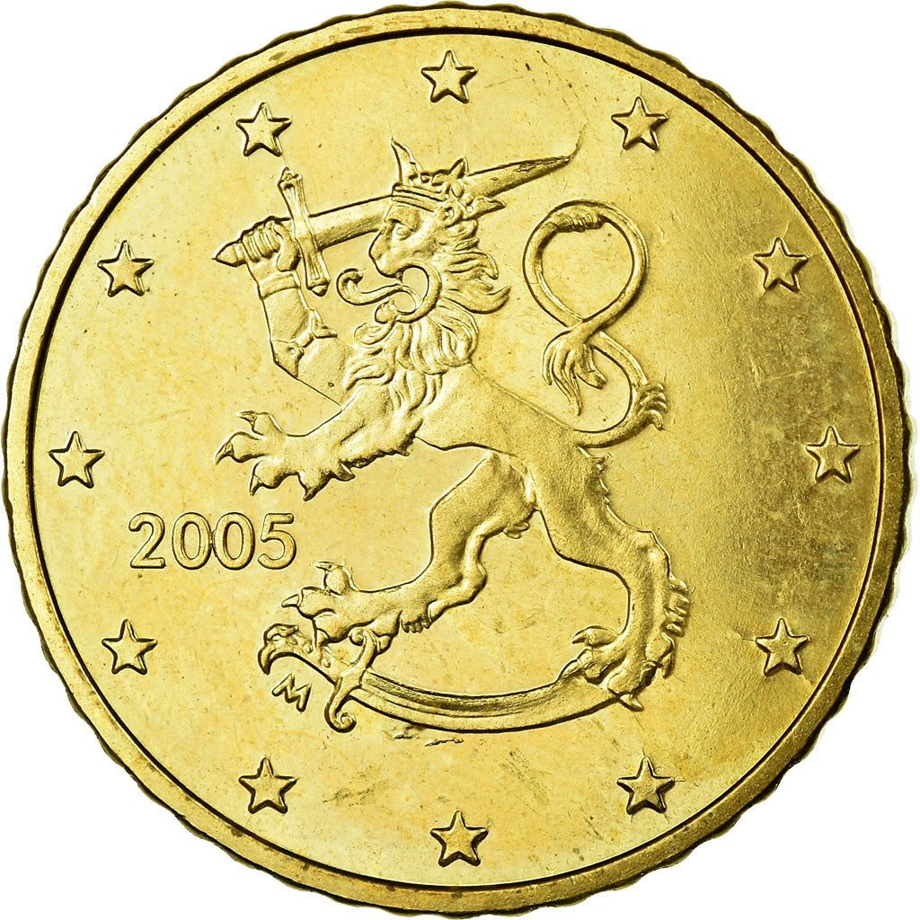 Finland, 50 Euro Cent, 2005, MS(63), Brass, KM:103