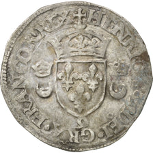 FRANCE, Douzain aux croissants, 1550, Rennes, EF(40-45), Billon, Sombart #4380,.