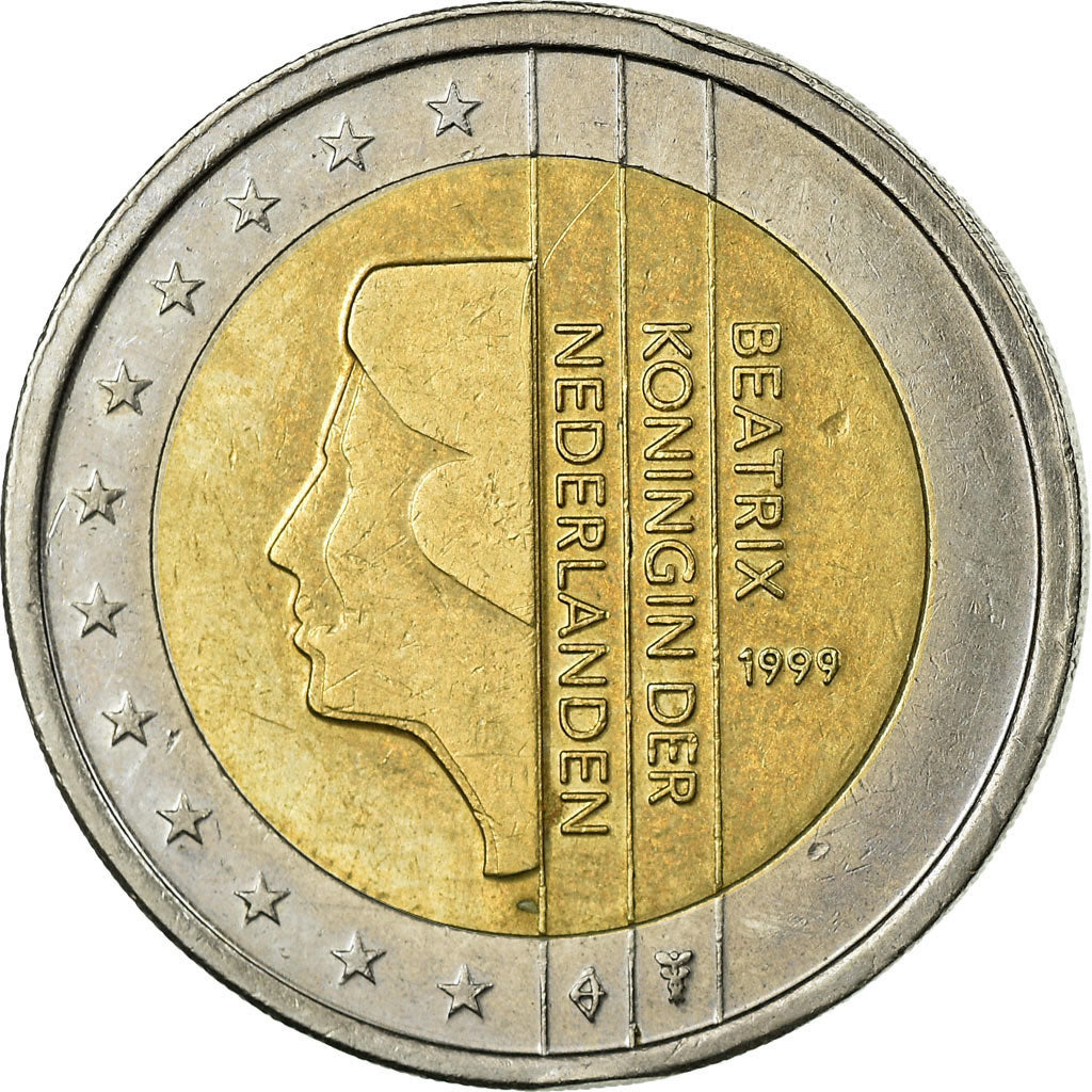 Netherlands, 2 Euro, 1999, EF(40-45), Bi-Metallic, KM:241