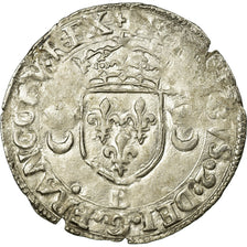 Coin, France, Douzain aux croissants, 1552, Rouen, EF(40-45), Billon