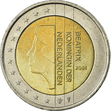 Niederlande, 2 Euro, 2001, SS, Bi-Metallic, KM:241
