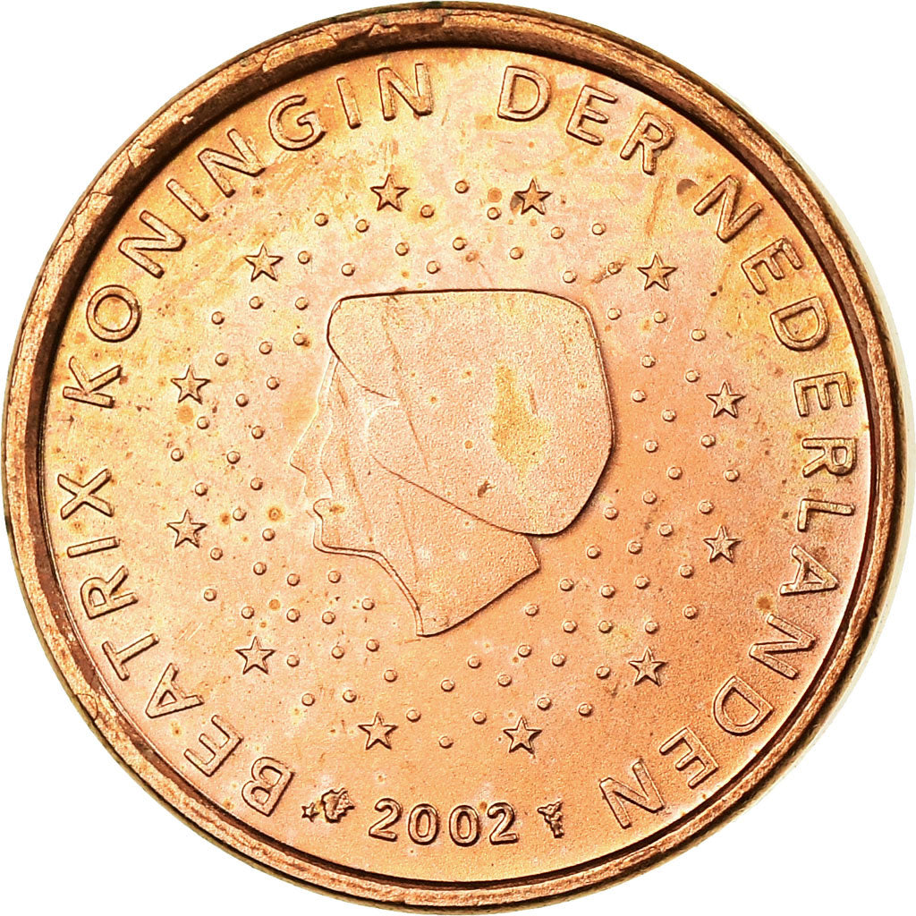 Paesi Bassi, Euro Cent, 2002, SPL, Acciaio placcato rame, KM:234