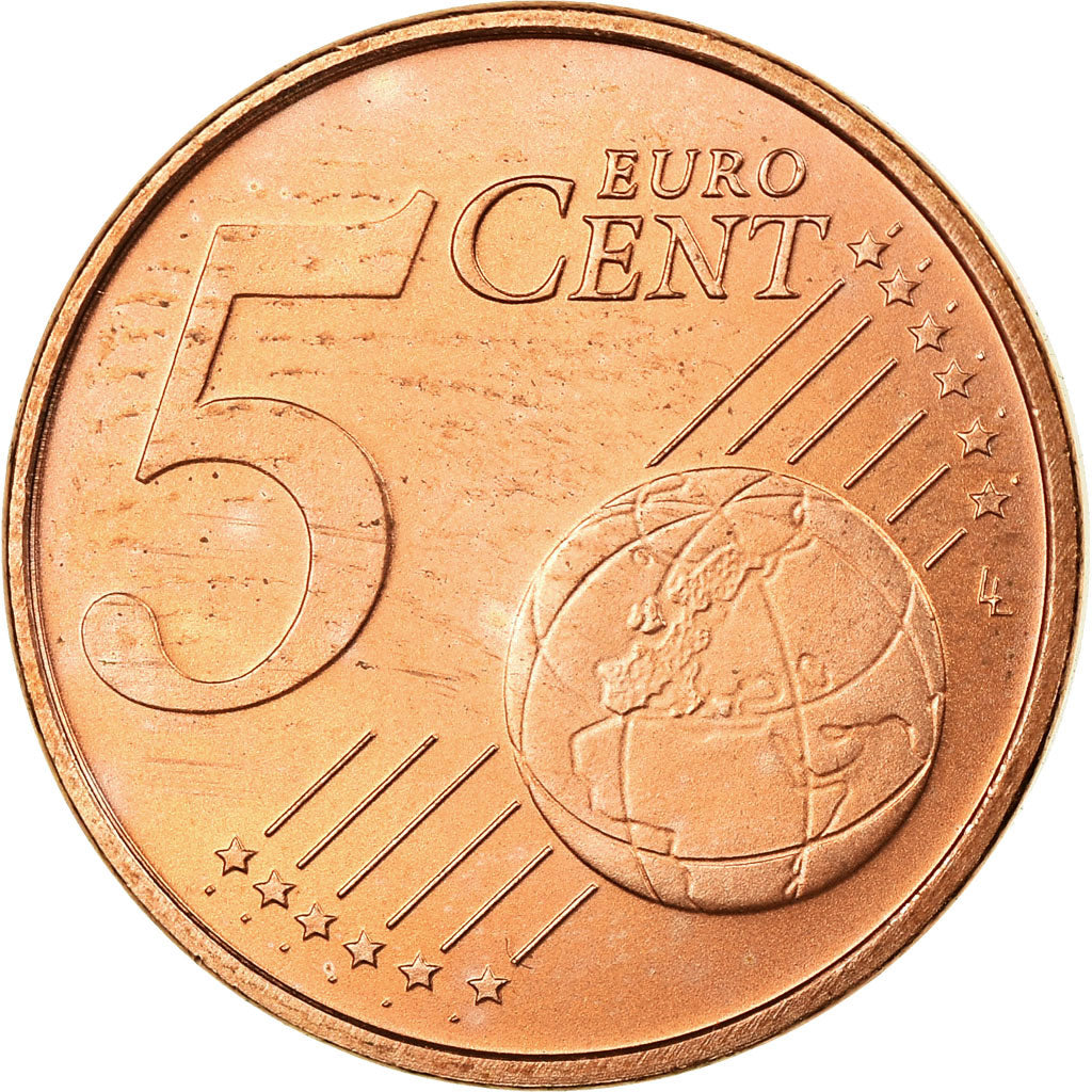 Netherlands, 5 Euro Cent, 2002, MS(63), Copper Plated Steel, KM:236