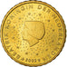 Países Baixos, 10 Euro Cent, 2002, MS(63), Latão, KM:237