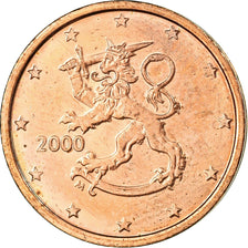 Finlandia, 2 Euro Cent, 2000, SPL, Acciaio placcato rame, KM:99