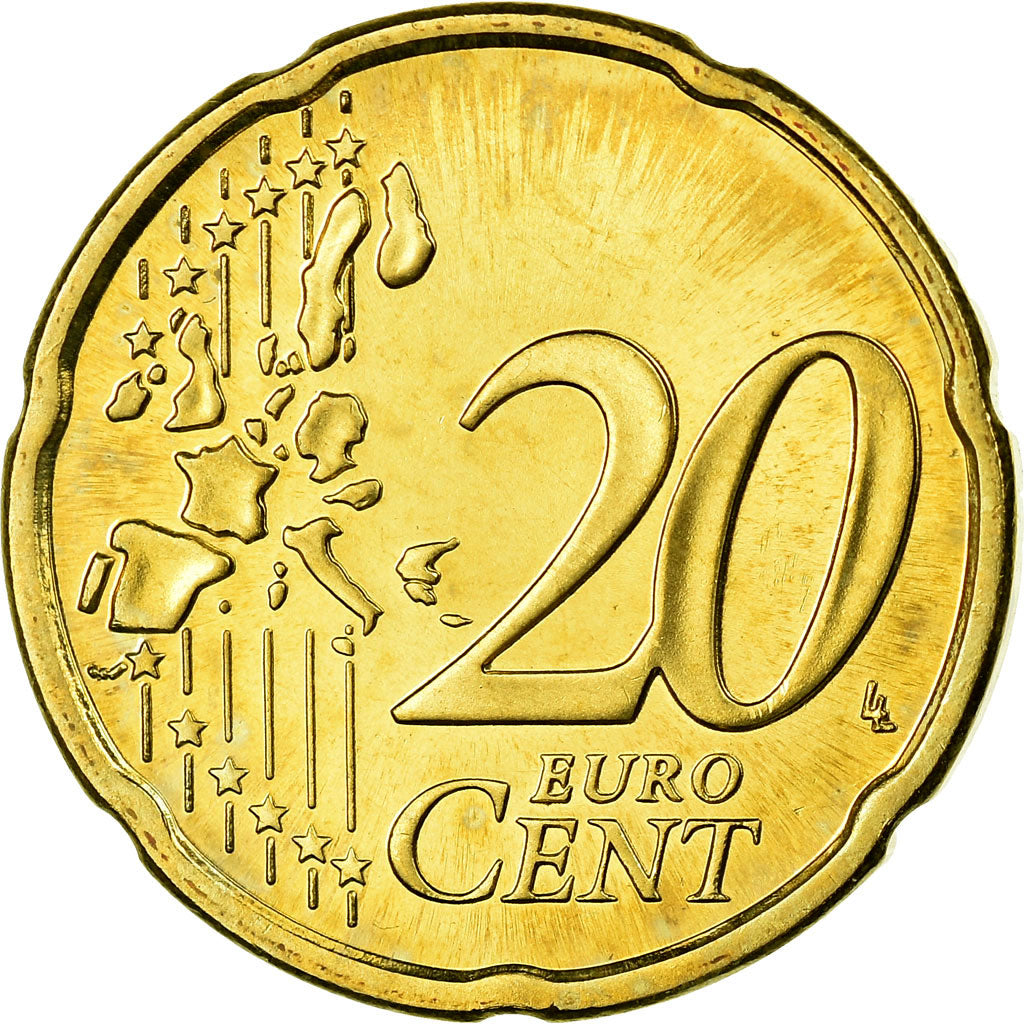 Finnland, 20 Euro Cent, 2000, UNZ, Messing, KM:102