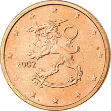 Finlande, 2 Euro Cent, 2002, SPL, Copper Plated Steel, KM:99