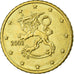 Finland, 50 Euro Cent, 2002, AU(55-58), Brass, KM:103