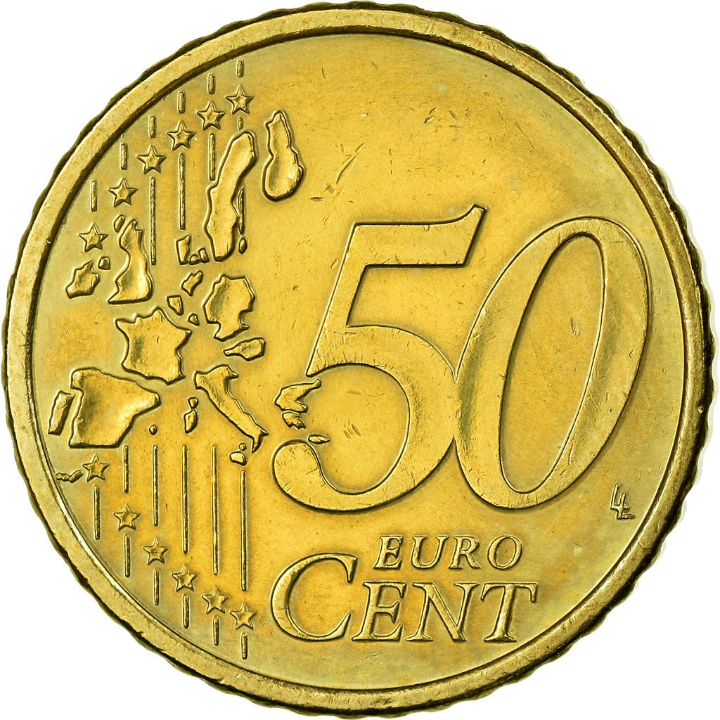 Finland, 50 Euro Cent, 2002, AU(55-58), Brass, KM:103
