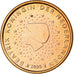 Netherlands, Euro Cent, 2005, MS(63), Copper Plated Steel, KM:234