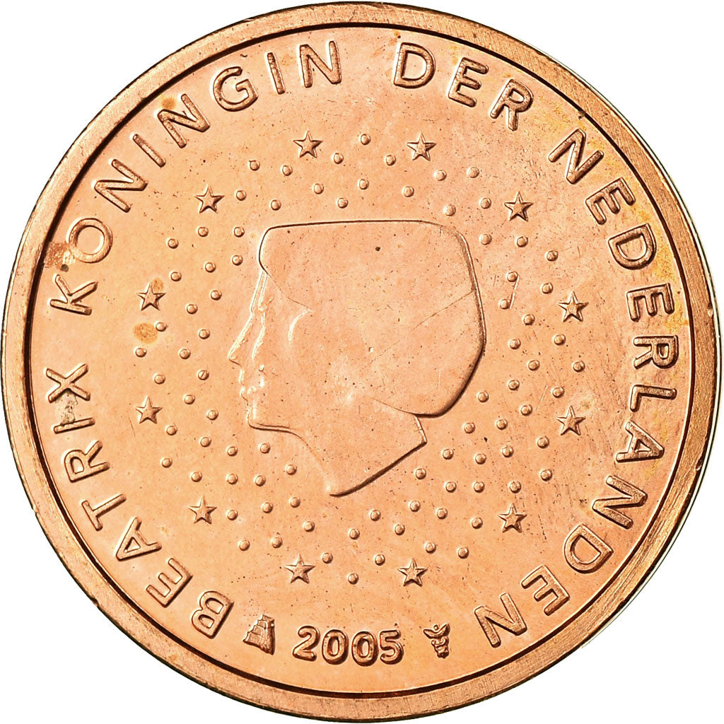 Netherlands, 2 Euro Cent, 2005, MS(63), Copper Plated Steel, KM:235