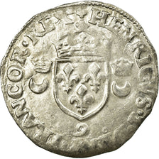Moneta, Francja, Douzain aux croissants, 1552, Rennes, VF(30-35), Bilon
