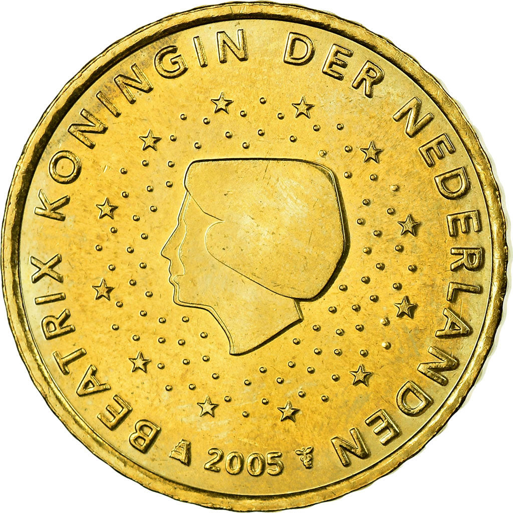 Niederlande, 50 Euro Cent, 2005, UNZ, Messing, KM:239
