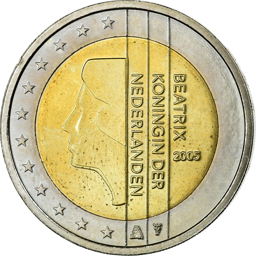 Netherlands, 2 Euro, 2005, MS(63), Bi-Metallic, KM:241