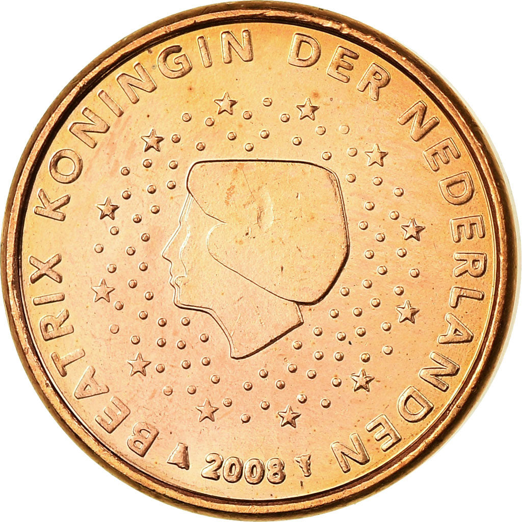 Netherlands, Euro Cent, 2008, MS(63), Copper Plated Steel, KM:234