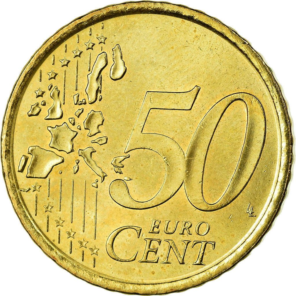 España, 50 Euro Cent, 1999, SC, Latón, KM:1045