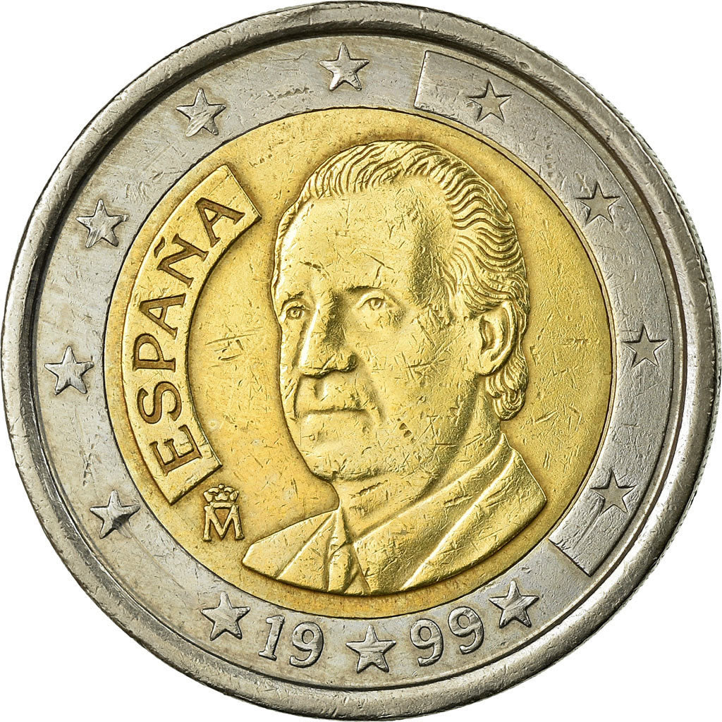 Spain, 2 Euro, 1999, EF(40-45), Bi-Metallic, KM:1047