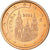 Spanien, 2 Euro Cent, 2000, UNZ, Copper Plated Steel, KM:1041