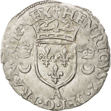 FRANCE, Douzain aux croissants, 1551, Paris, VF(30-35), Billon, Sombart #4380,..