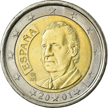 Spanien, 2 Euro, 2001, SS, Bi-Metallic, KM:1047