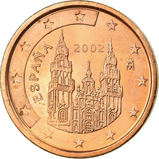 Spain, 2 Euro Cent, 2002, MS(63), Copper Plated Steel, KM:1041