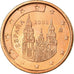 Spain, 2 Euro Cent, 2002, MS(63), Copper Plated Steel, KM:1041