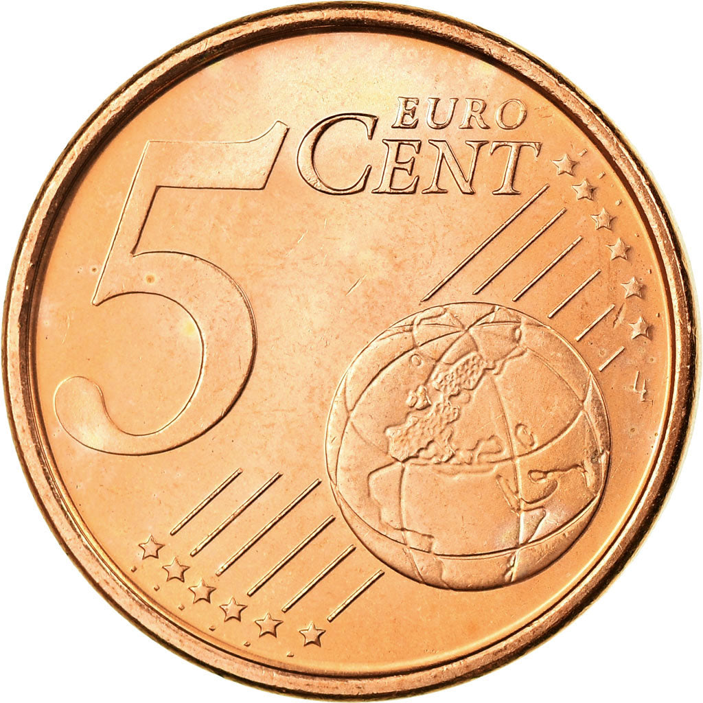 Spain, 5 Euro Cent, 2002, MS(63), Copper Plated Steel, KM:1042