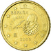 Spain, 50 Euro Cent, 2002, AU(55-58), Brass, KM:1045