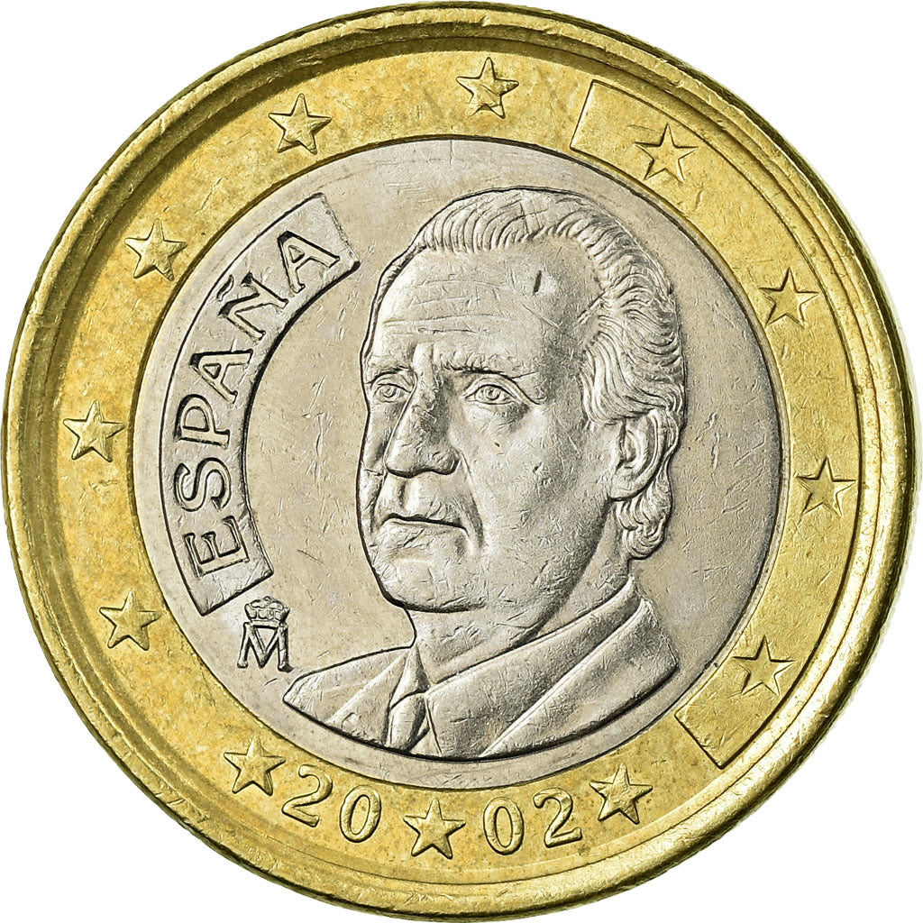 Spagna, Euro, 2002, BB, Bi-metallico, KM:1046
