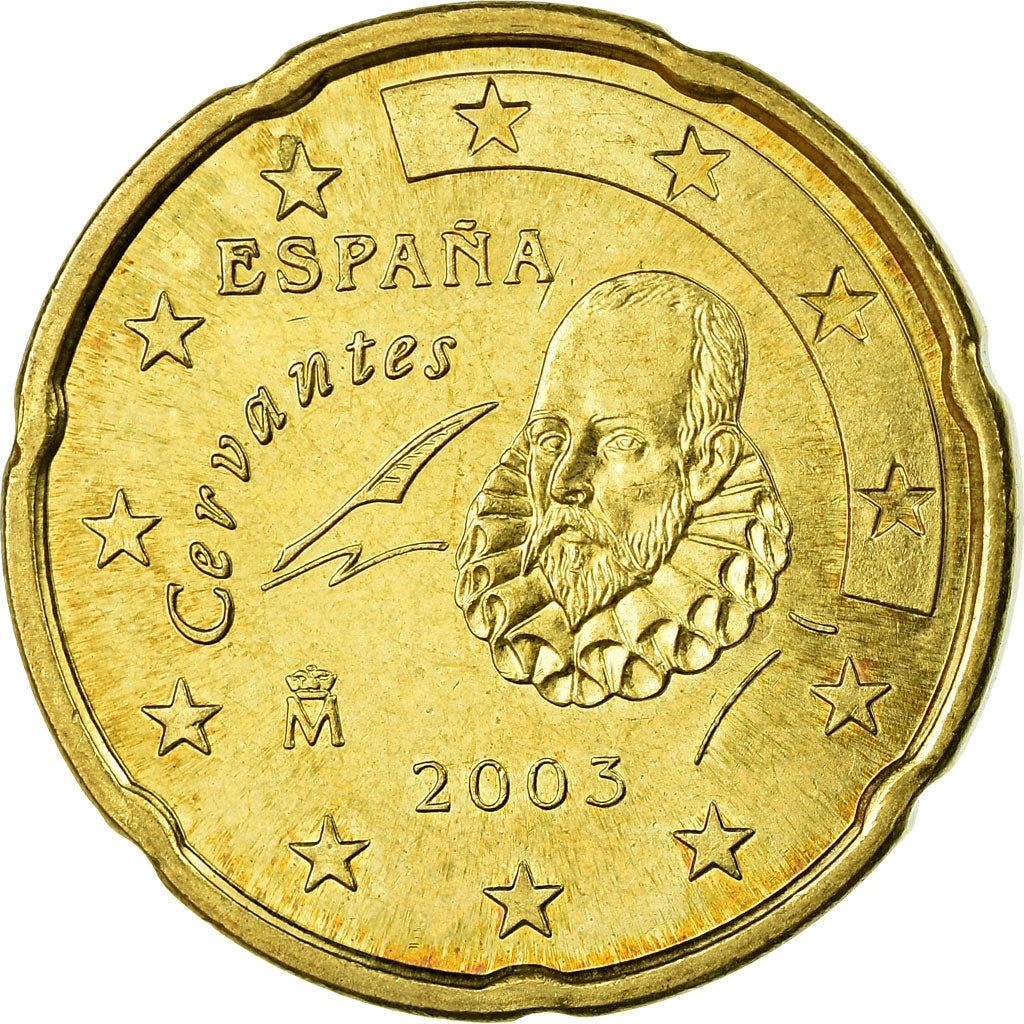 Spanien, 20 Euro Cent, 2003, SS, Messing, KM:1044