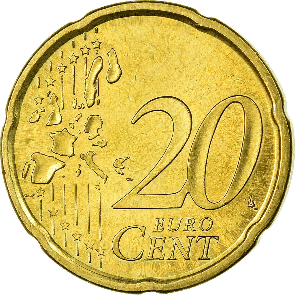 Spanien, 20 Euro Cent, 2003, SS, Messing, KM:1044