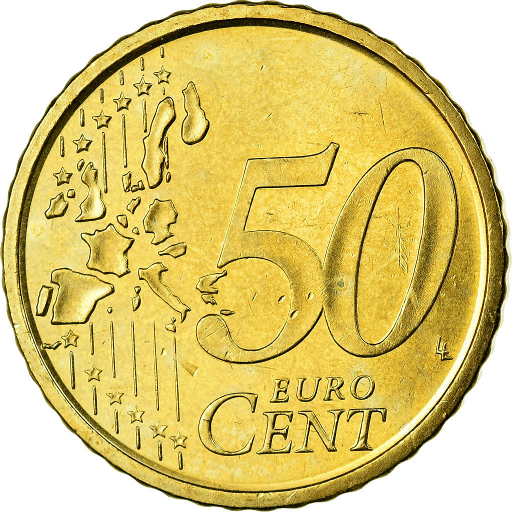 Spain, 50 Euro Cent, 2003, EF(40-45), Brass, KM:1045