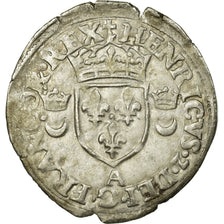 Munten, Frankrijk, Douzain aux croissants, 1551, Paris, ZF+, Billon