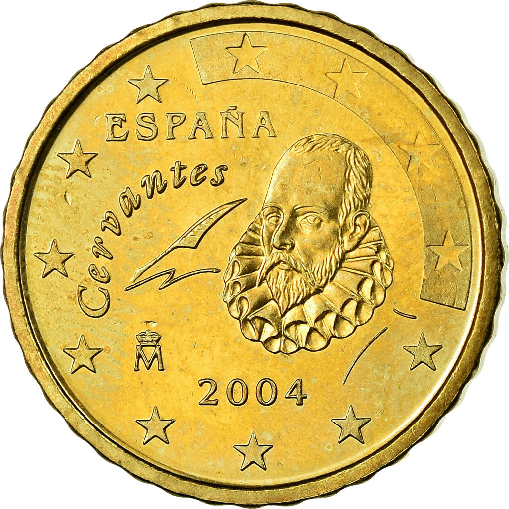 Espagne, 10 Euro Cent, 2004, SPL, Laiton, KM:1043