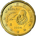 Espanha, 20 Euro Cent, 2004, MS(63), Latão, KM:1044