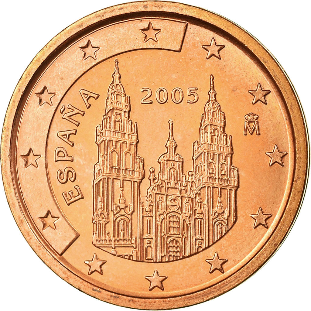 Spain, 2 Euro Cent, 2005, MS(63), Copper Plated Steel, KM:1041