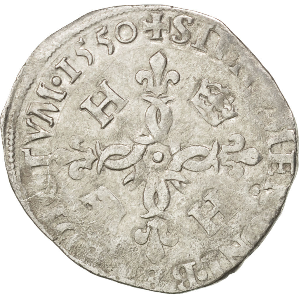 Henri II (1547-1559), Douzain aux Croissants, 1550, Poitiers, Sombart 4380