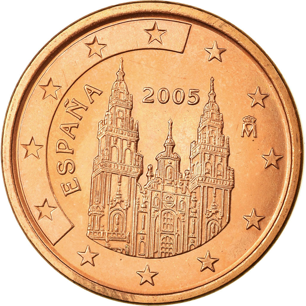 Spain, 5 Euro Cent, 2005, MS(63), Copper Plated Steel, KM:1042