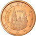 Spain, 5 Euro Cent, 2005, MS(63), Copper Plated Steel, KM:1042