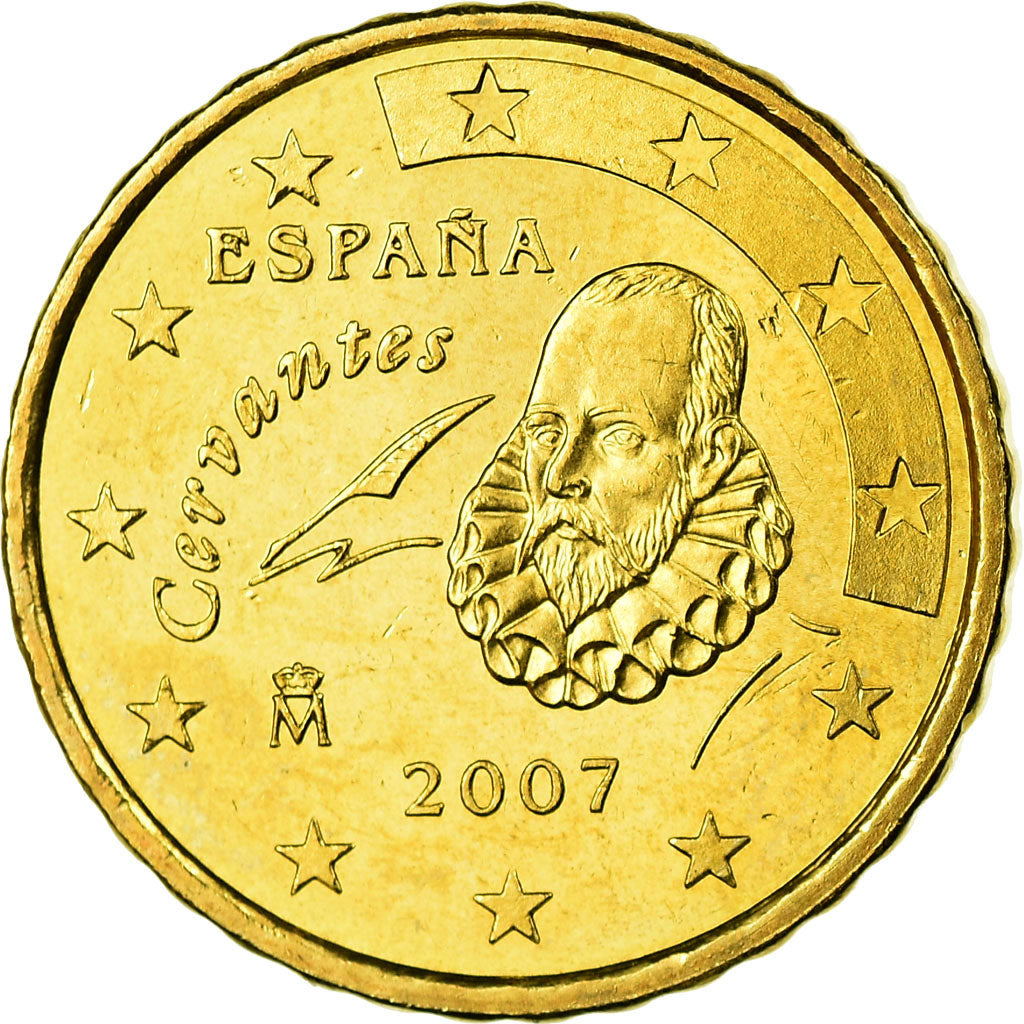 España, 10 Euro Cent, 2007, SC, Latón, KM:1070