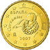 Espanha, 10 Euro Cent, 2007, MS(63), Latão, KM:1070