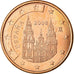Espanha, 5 Euro Cent, 2008, MS(63), Aço Cromado a Cobre, KM:1042