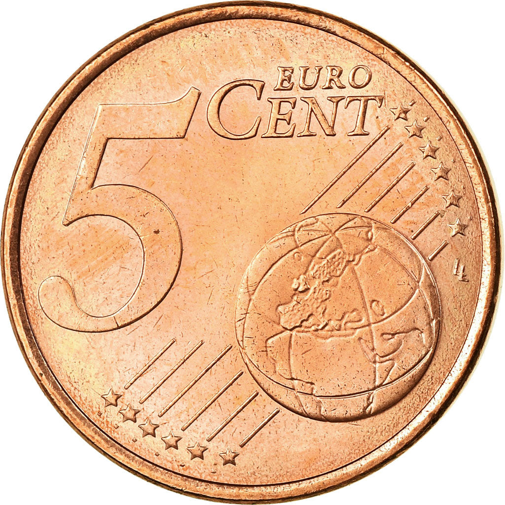 Spain, 5 Euro Cent, 2008, MS(63), Copper Plated Steel, KM:1042