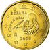 Spain, 20 Euro Cent, 2008, MS(63), Brass, KM:1071